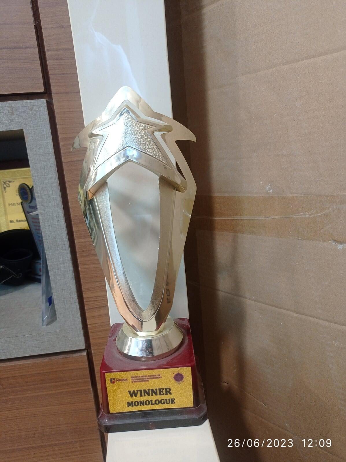 best actor award for my student Abhishek Nimborkar